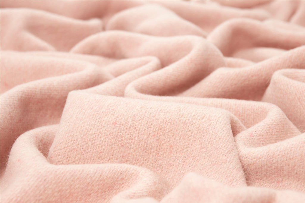 Classic Merino Wool Throw - Rose