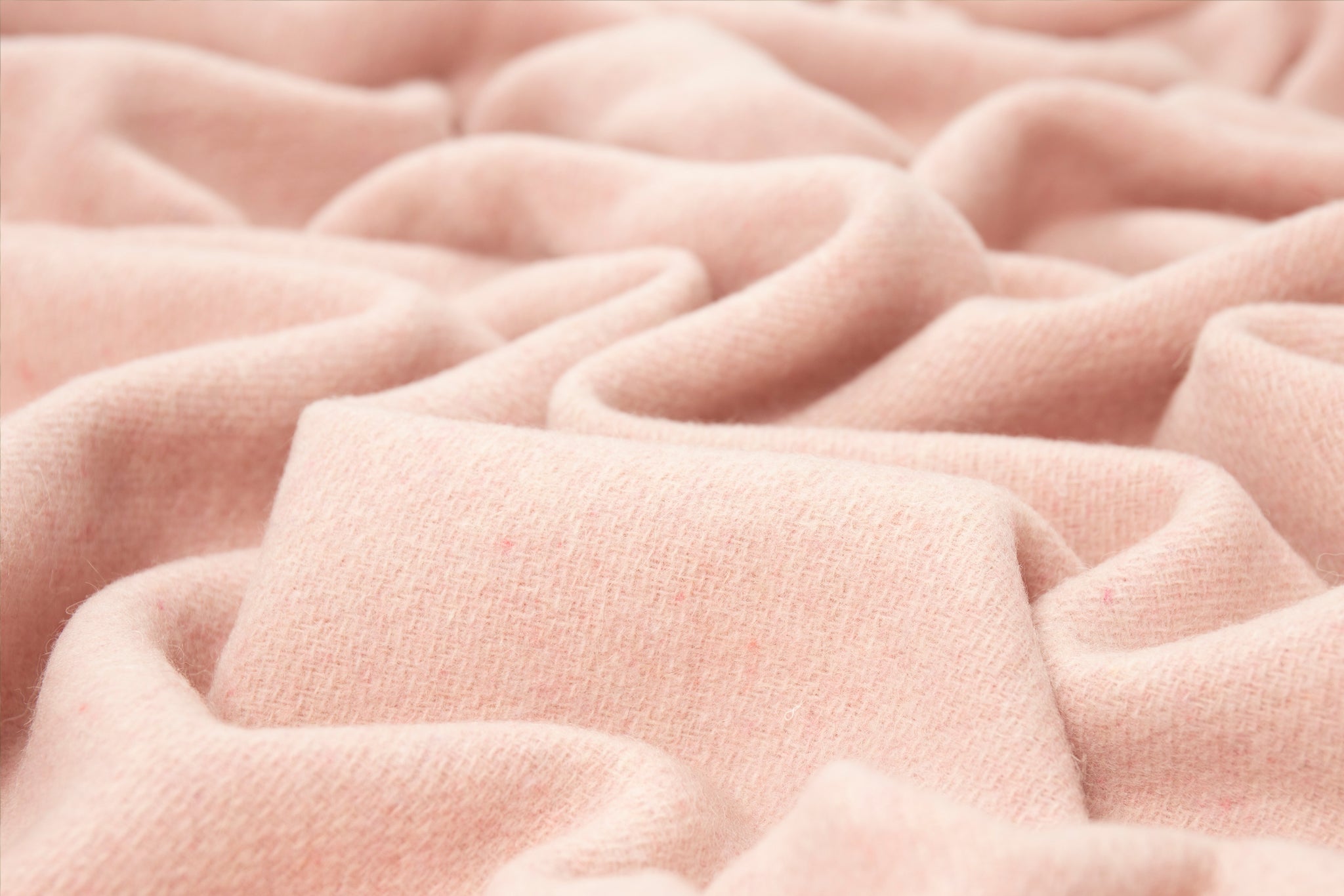 Classic Merino Wool Throw - Rose