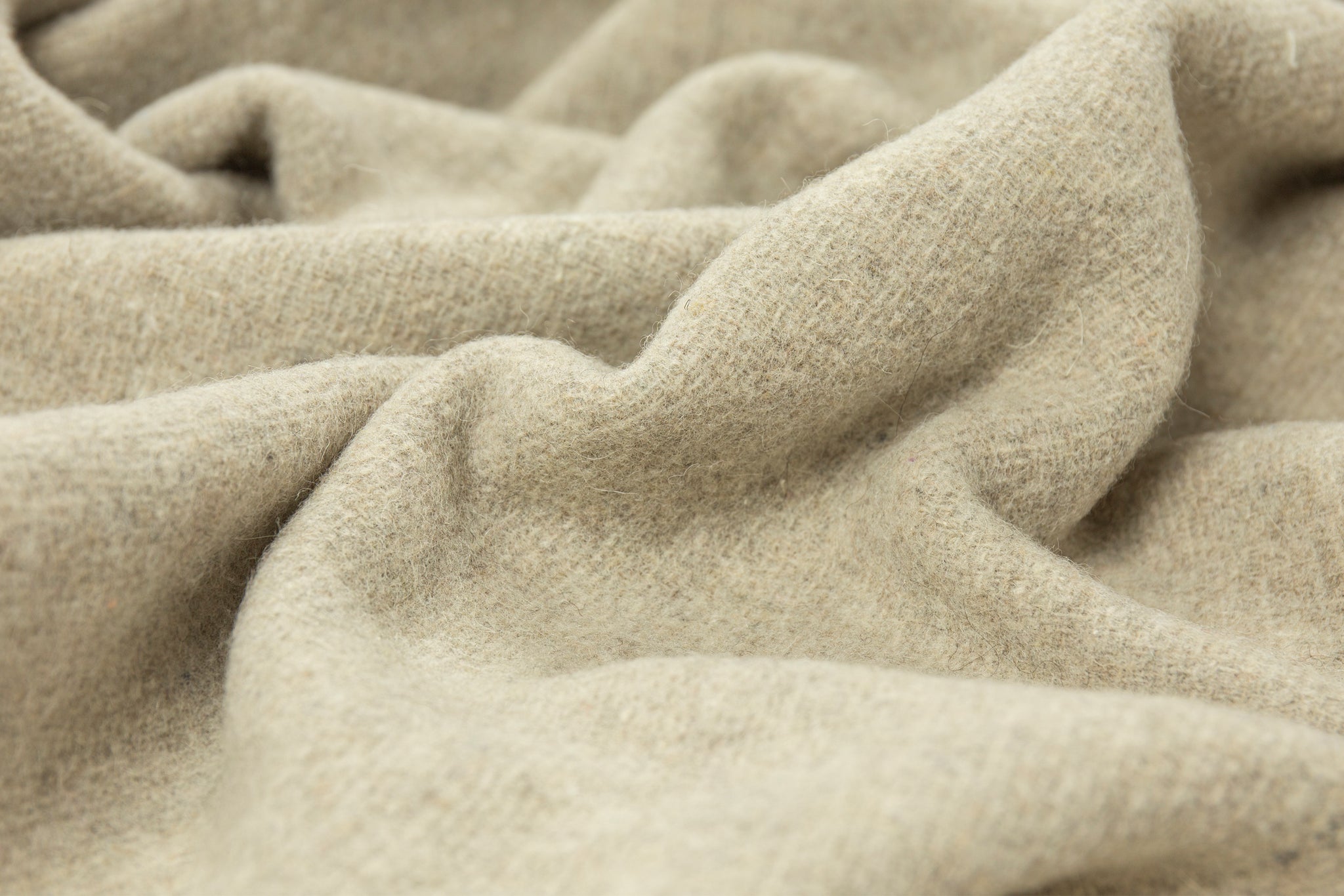 Classic Merino Wool Throw - Sand