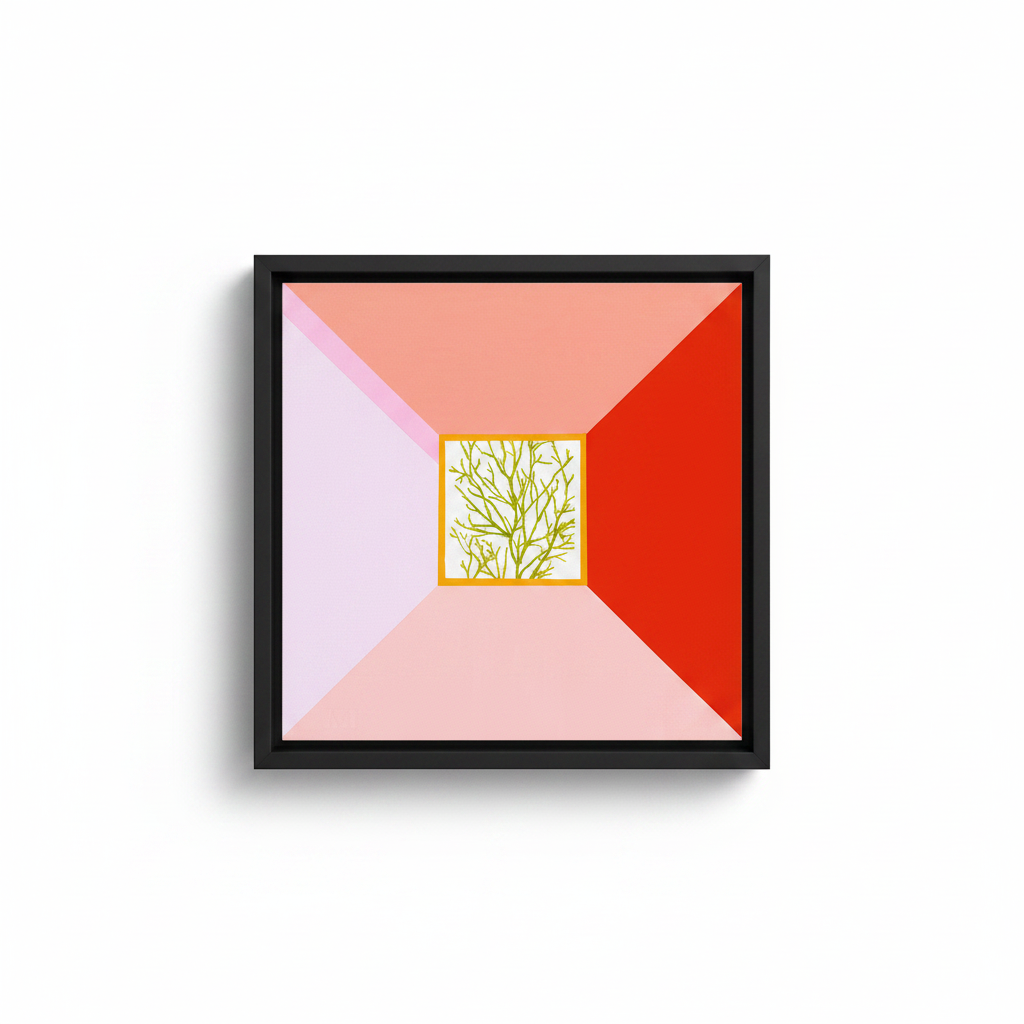 Rose Refraction Canvas — Black Float