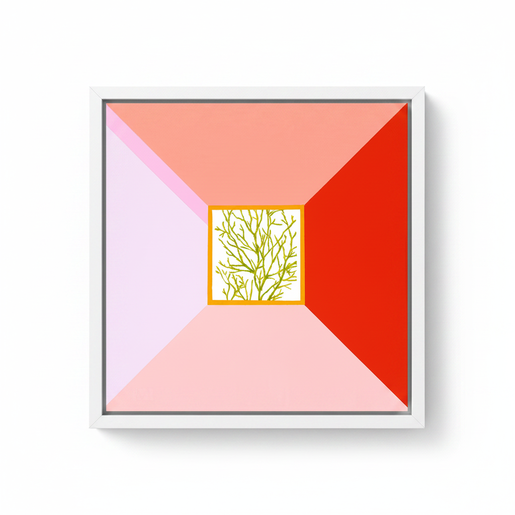 Rose Refraction Canvas — White Float
