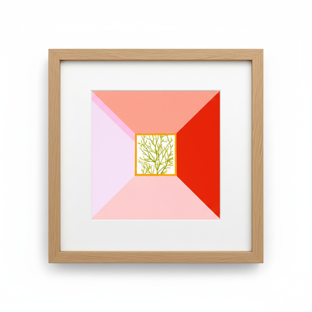Rose Refraction — Oak Frame