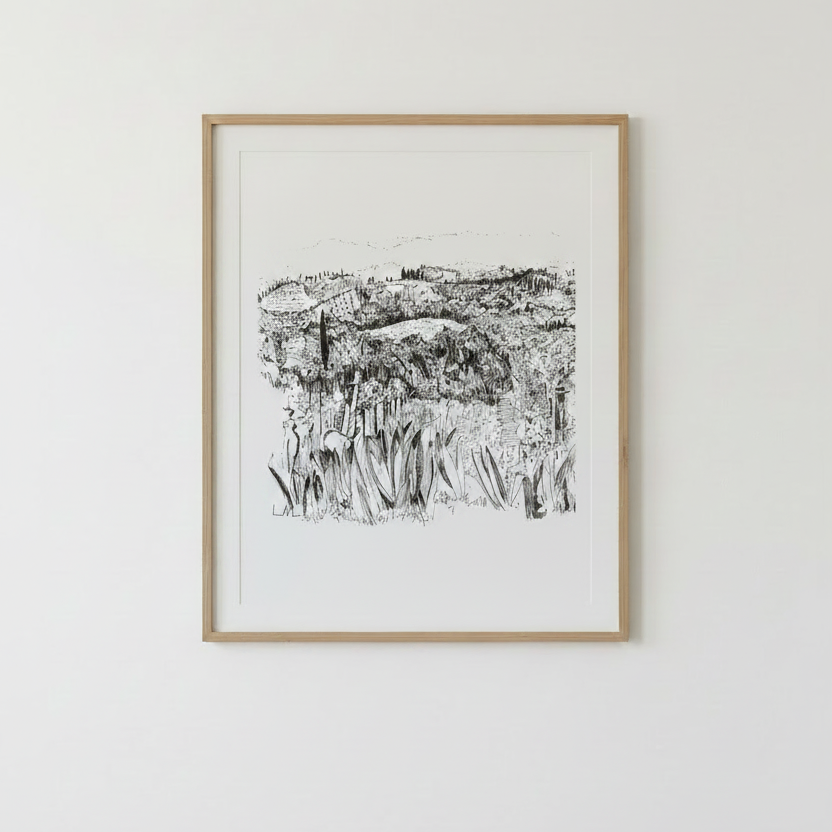 To Mont Amiata - Paper Oak Frame Portrait