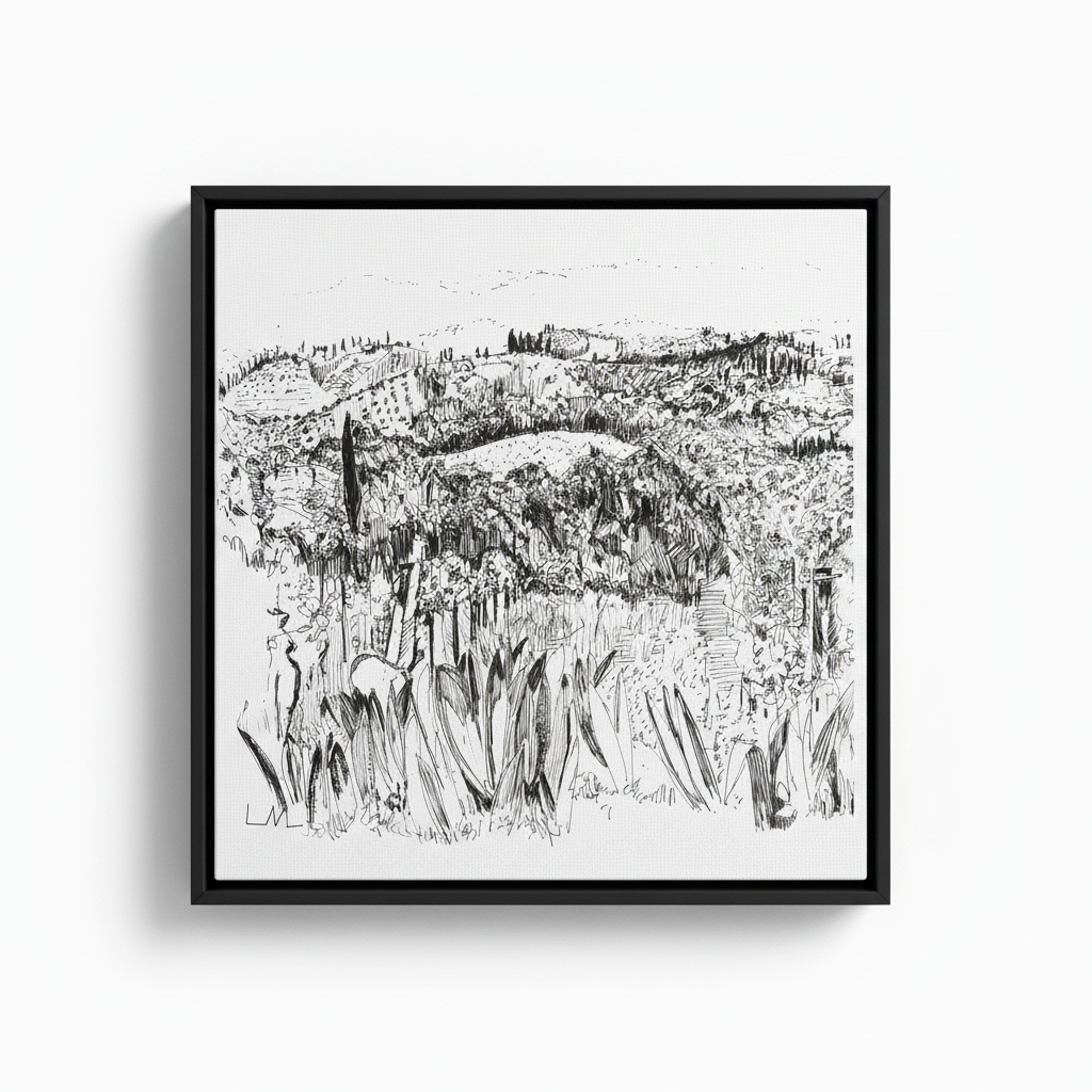 To Monte Amiata Canvas — Black, trimmed